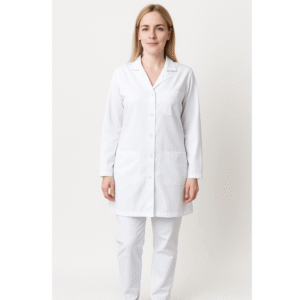 Jaleco feminino branco Oxford